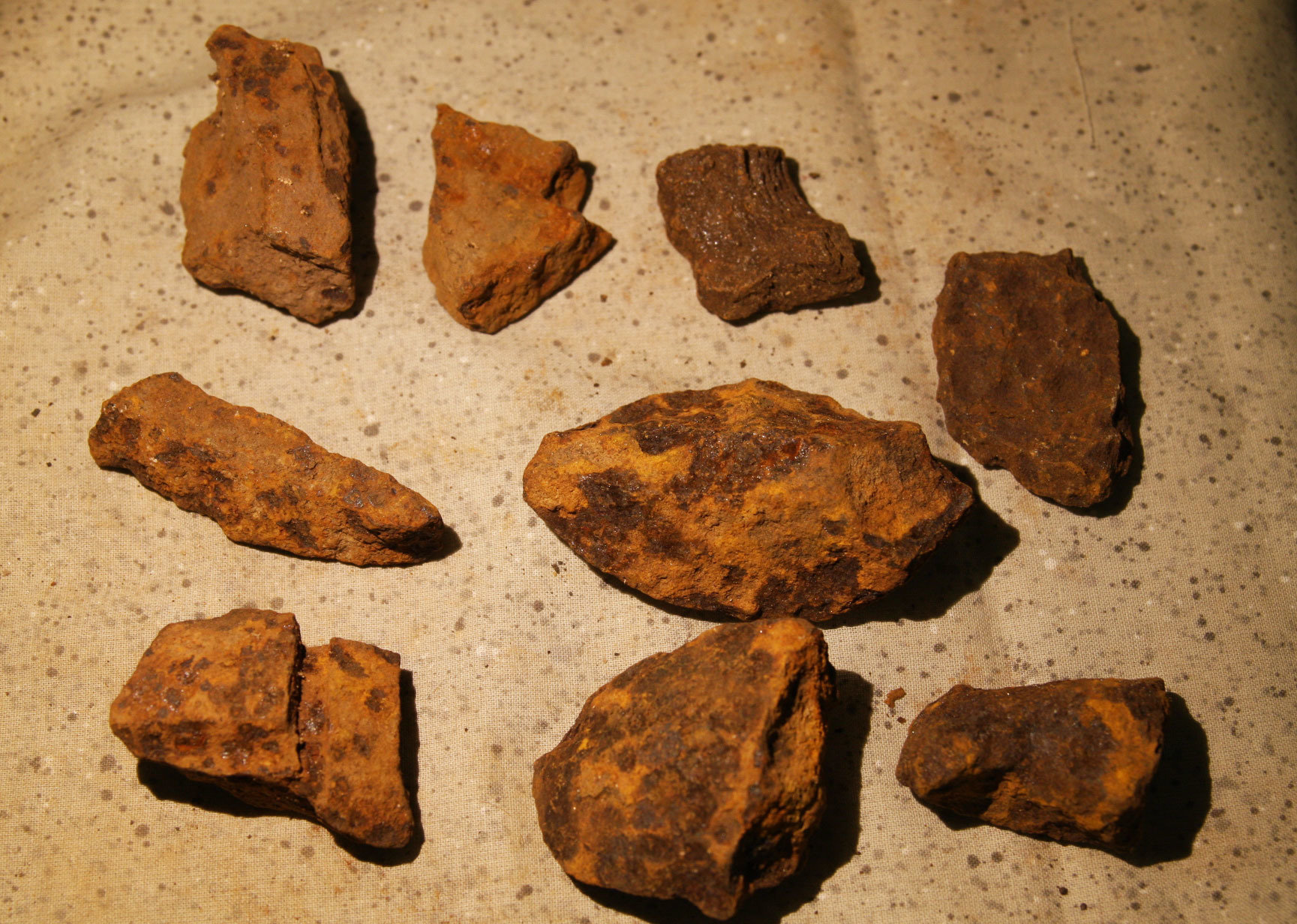 JUST ADDED ON 5/30 - THE BATTLE OF RESACA / SHERMAN'S ATLANTA CAMPAIGN - 9 Artillery Shell Fragments Y-RSC02
