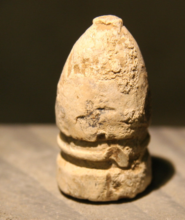 JUST ADDED ON 6/8 - GETTYSBURG RETREAT / LEE'S FINAL LINE BELOW HAGERSTOWN - .58 Caliber Confederate Gardner Bullet - Found by Andy Keyser in 1989