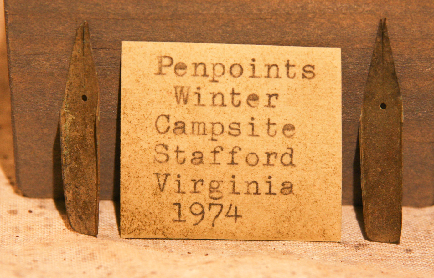 JUST ADDED ON 1/9 - STAFFORD, VIRGINIA UNION WINTER CAMP - Two Civil War Pen Tips with Original Label RG-GEN10