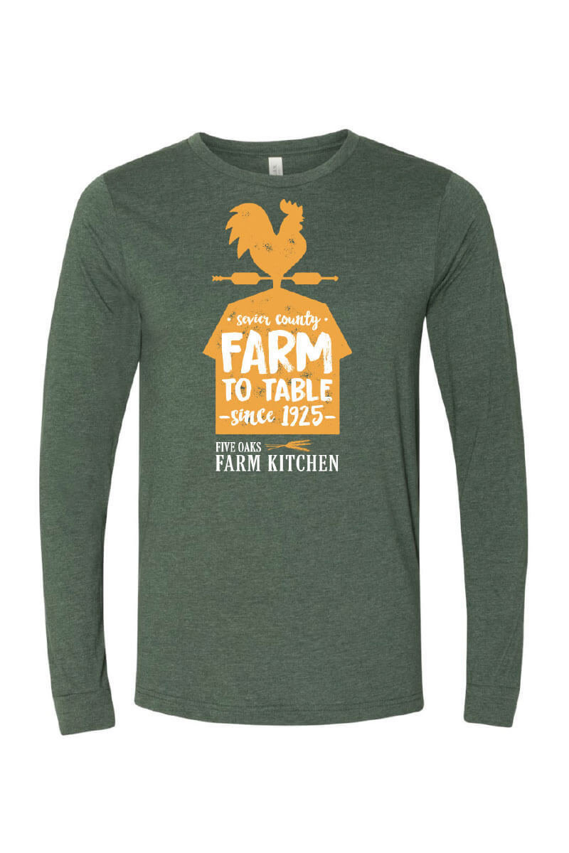 Five Oaks Farm Kitchen - Support Your Local Farmer Long Sleeve Shirt (Front)