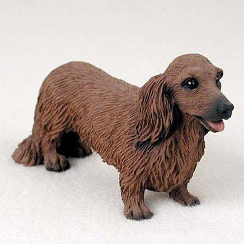 Dachshund Longhaired Red Dog Standard Figurine
