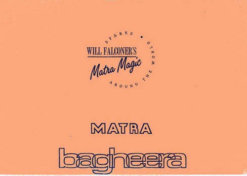 Parts Manual Bagheera M002
