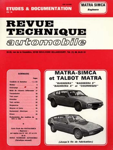 Revue Technique Bagheera M006