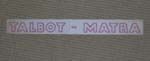 TALBOT-MATRA decal, murena SKU16252