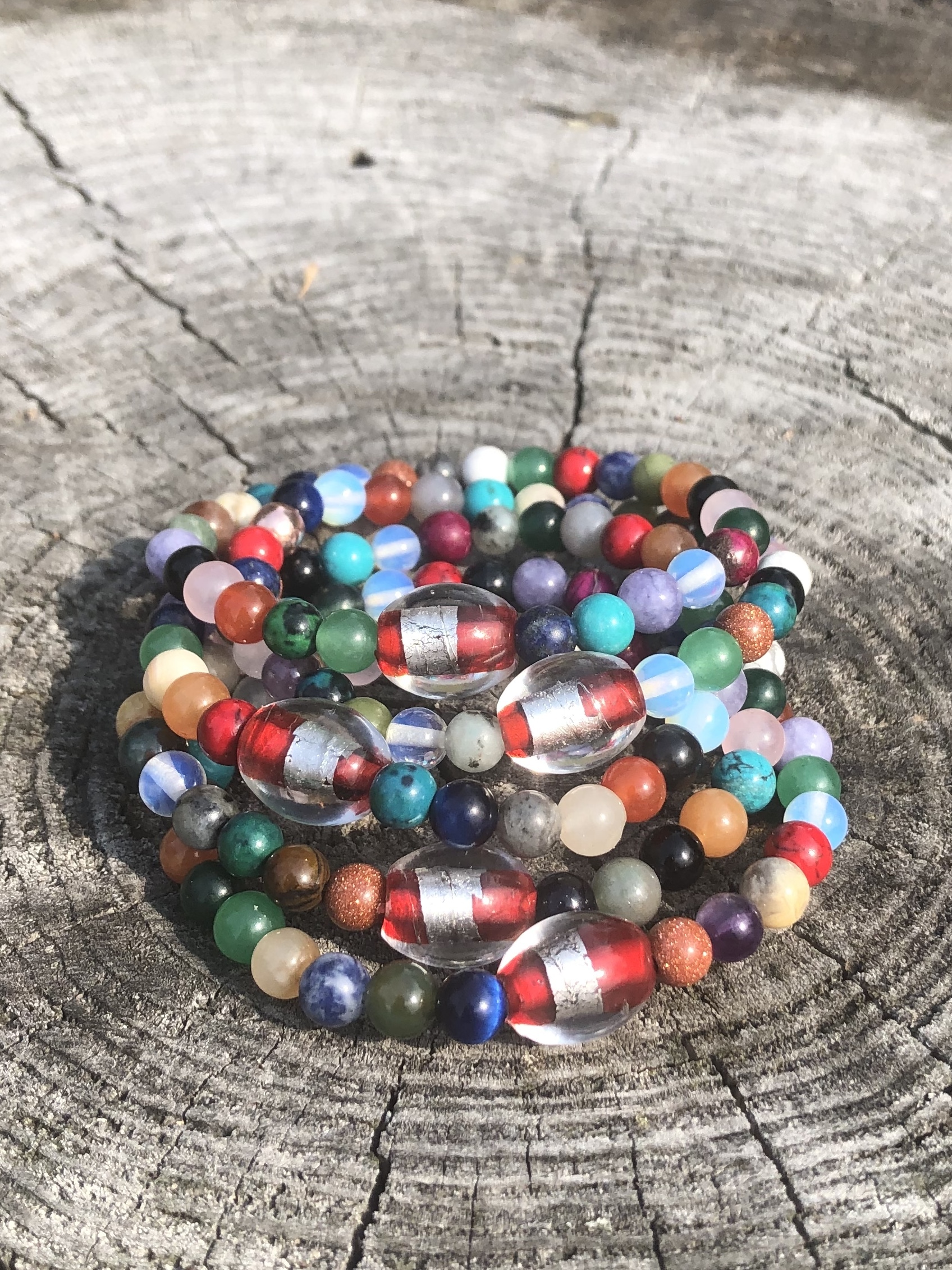 Lucky Fin Bracelet- Semiprecious stone *LIMITED EDITION * LFB-SPS