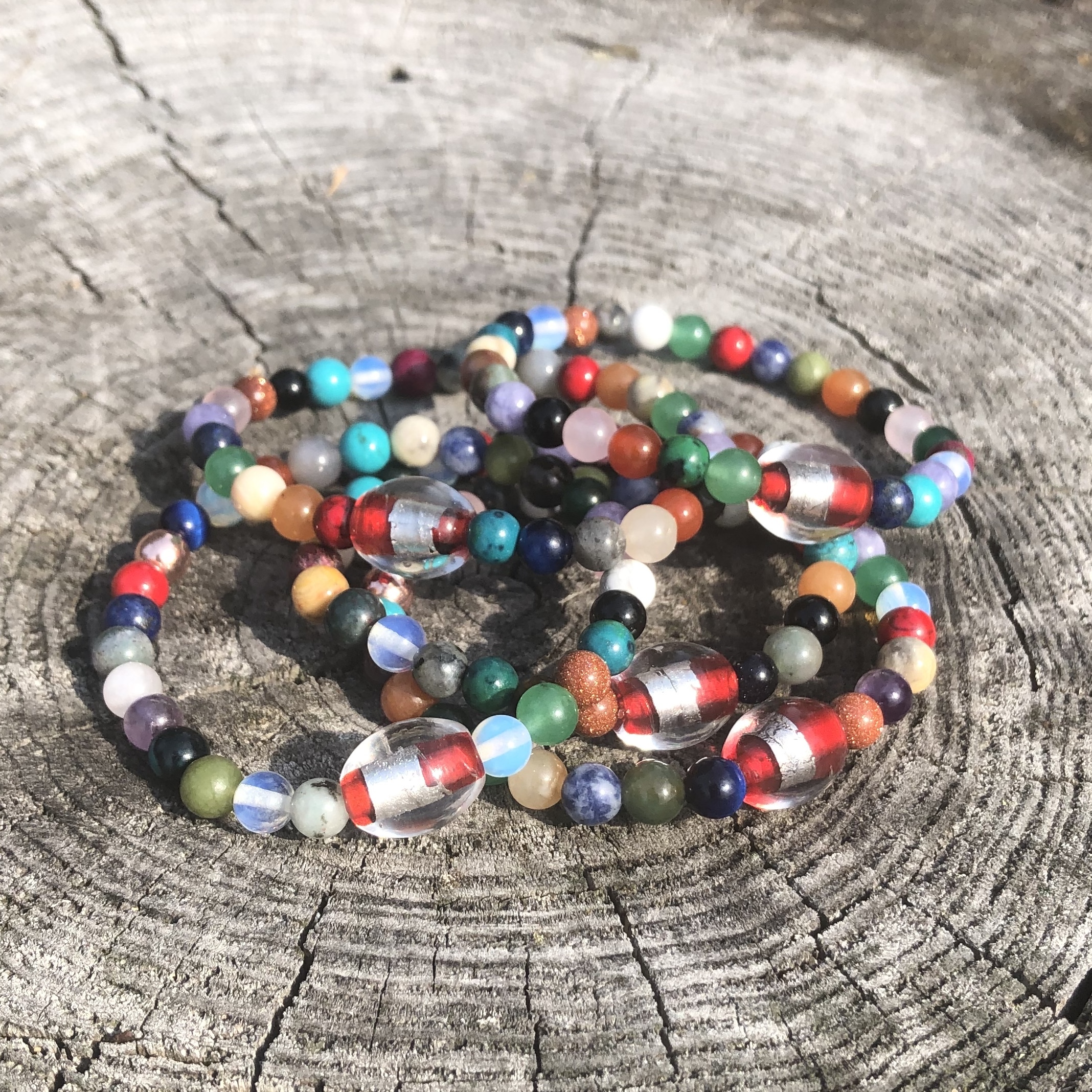 Lucky Fin Bracelet- Semiprecious stone *LIMITED EDITION *