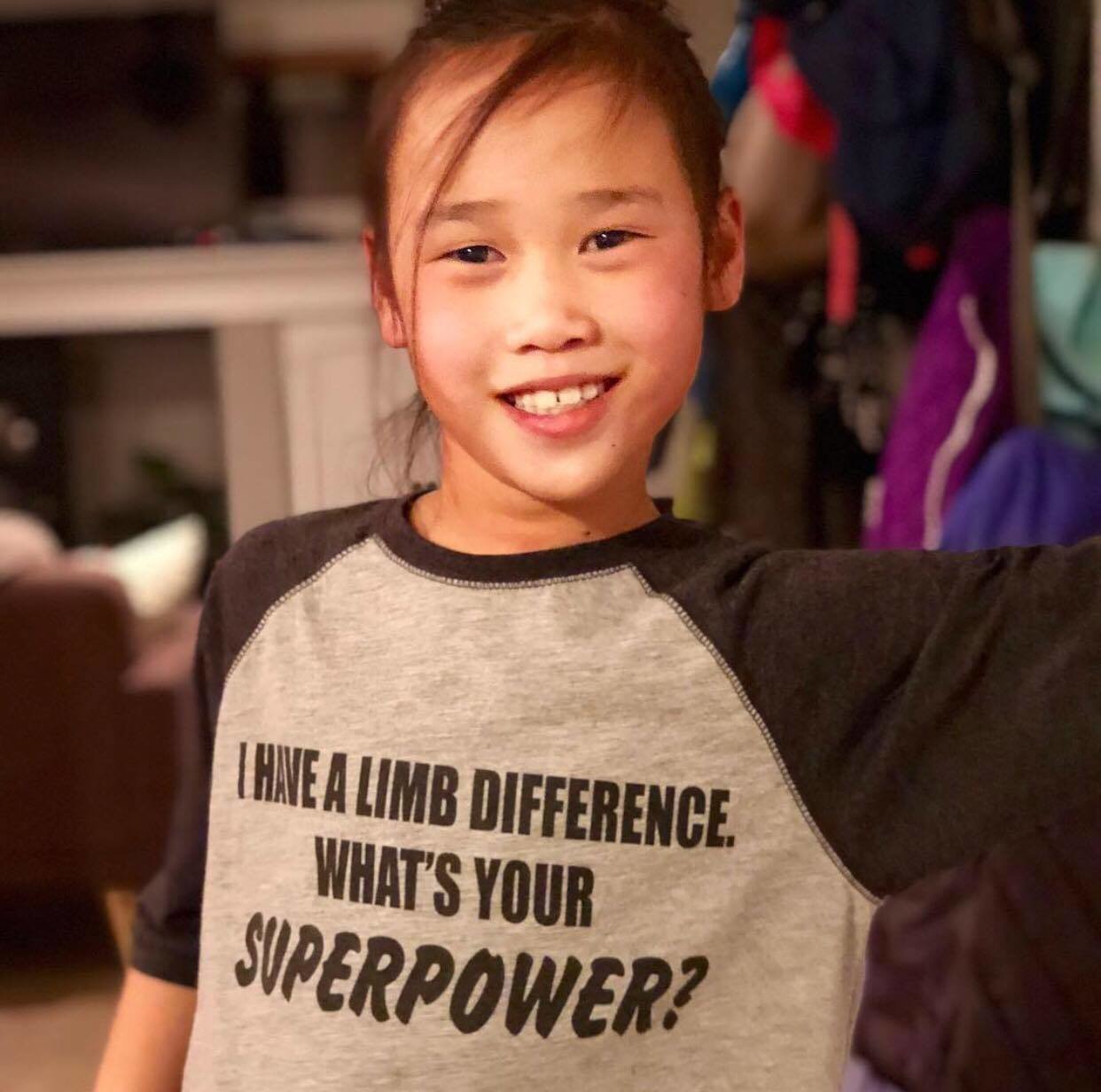 Youth "What's Your Superpower?" 3/4 Sleeve YSUPWR