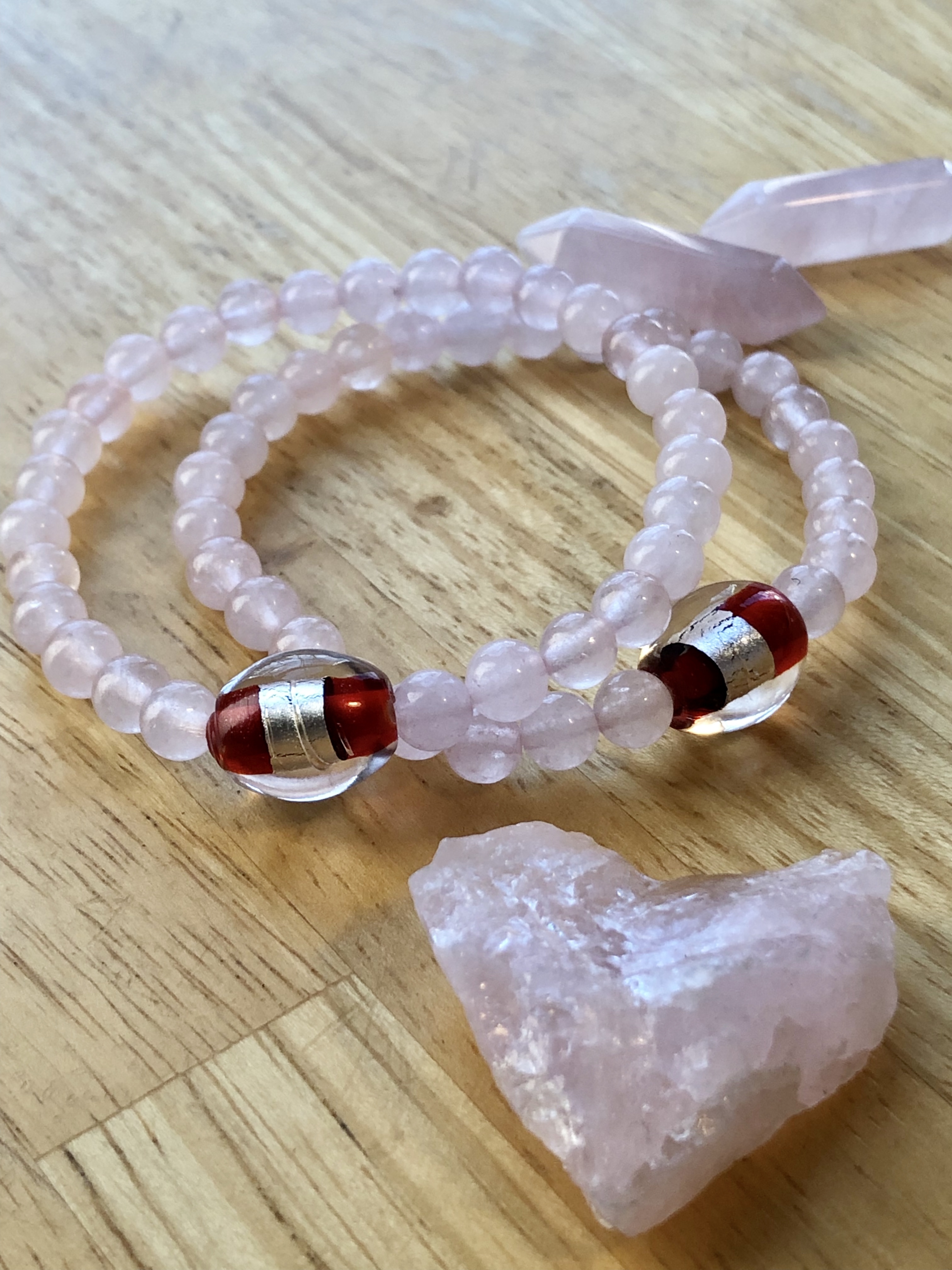 Lucky Fin Bracelet-Rose Quartz *LIMITED EDITION * LFP- RQU