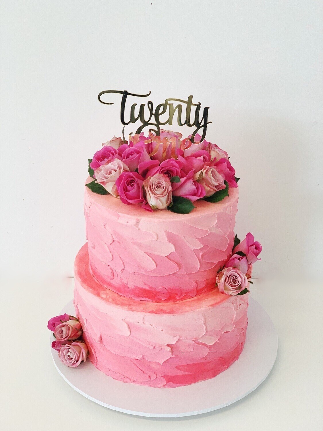 2 Tier Ombre Buttercream Cake