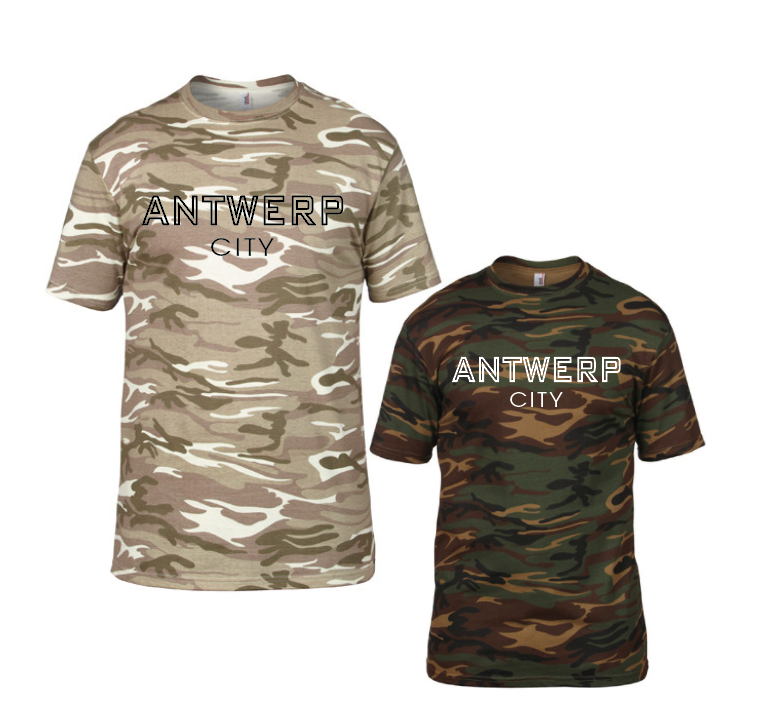 Stad Shirt met eigen stad - army 01261