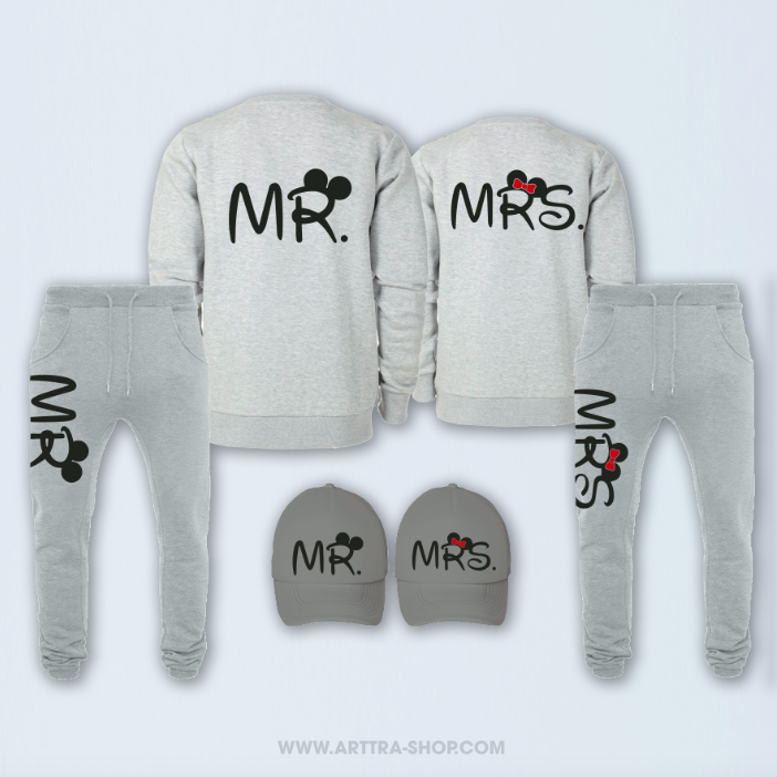 SET - Mr & Mrs - grijs 01315