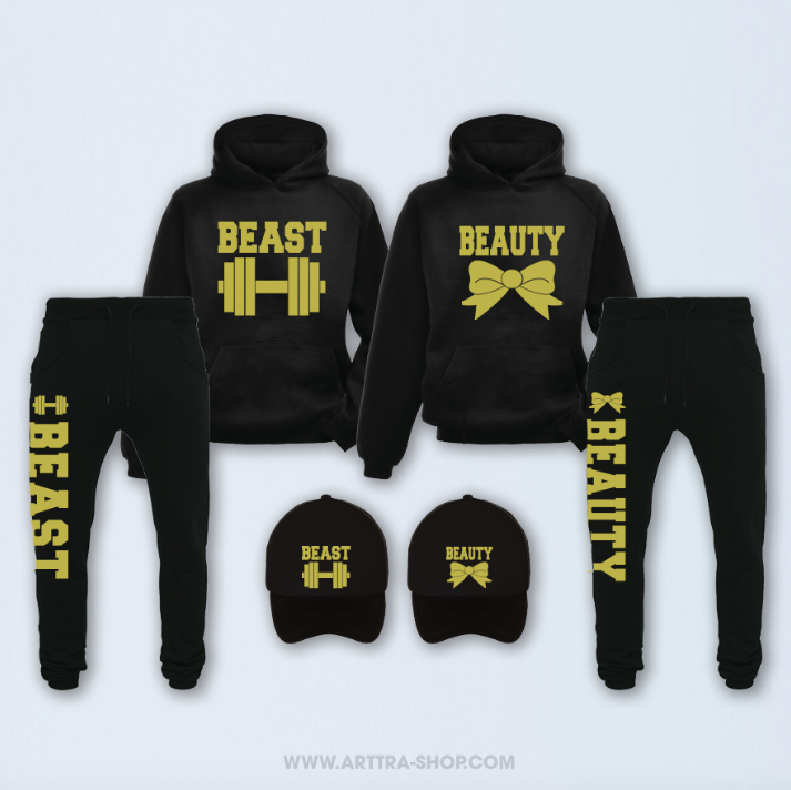 SET - Beauty & Beast - zwart & goud 01254