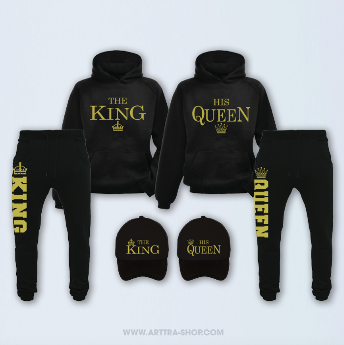 SET - The King & His Queen - zwart & goud 01251