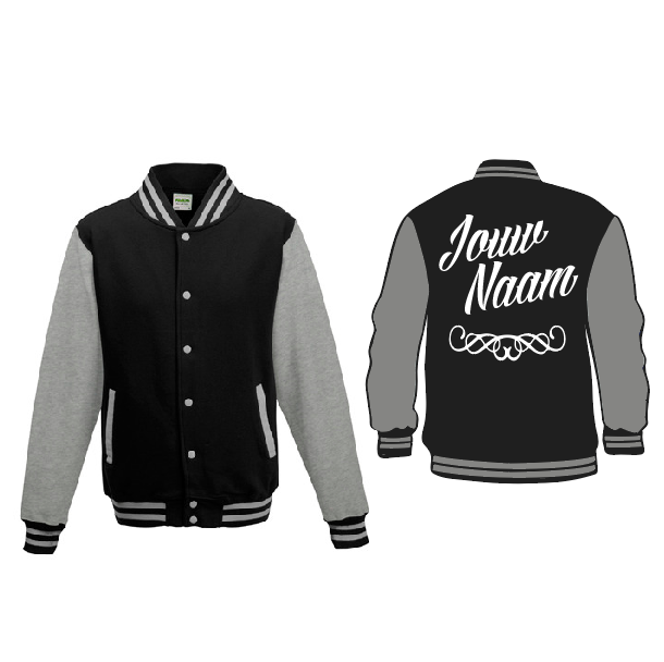 Baseball Jacket - zwart/grijs 01659