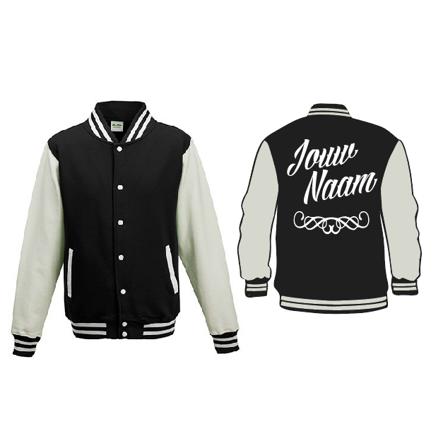 Baseball Jacket - zwart/wit 01660