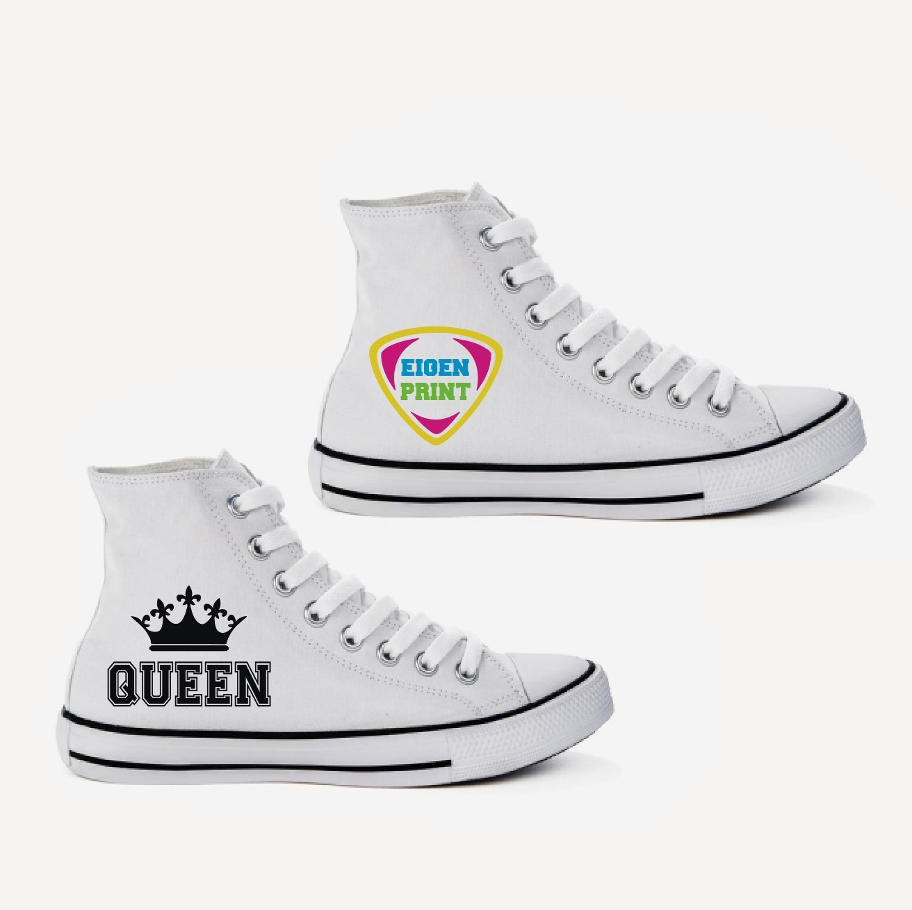 Sneakers met eigen opdruk - wit 01800