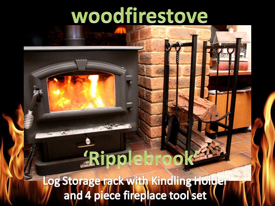 Ripplebrook Indoor Log Rack With Kindling Holder Fireptools Free