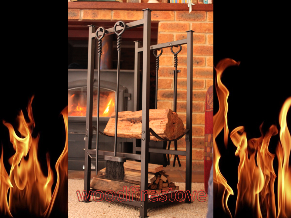 Ripplebrook Indoor Log Rack With Kindling Holder Fireptools Free