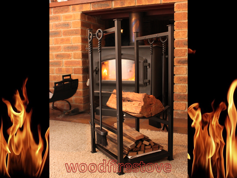 Ripplebrook Indoor Log Rack With Kindling Holder Fireptools Free