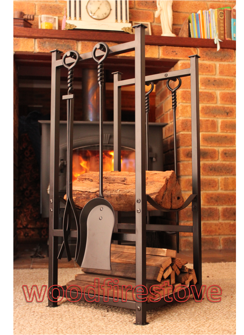 Ripplebrook Indoor Log Rack With Kindling Holder Fireptools Free