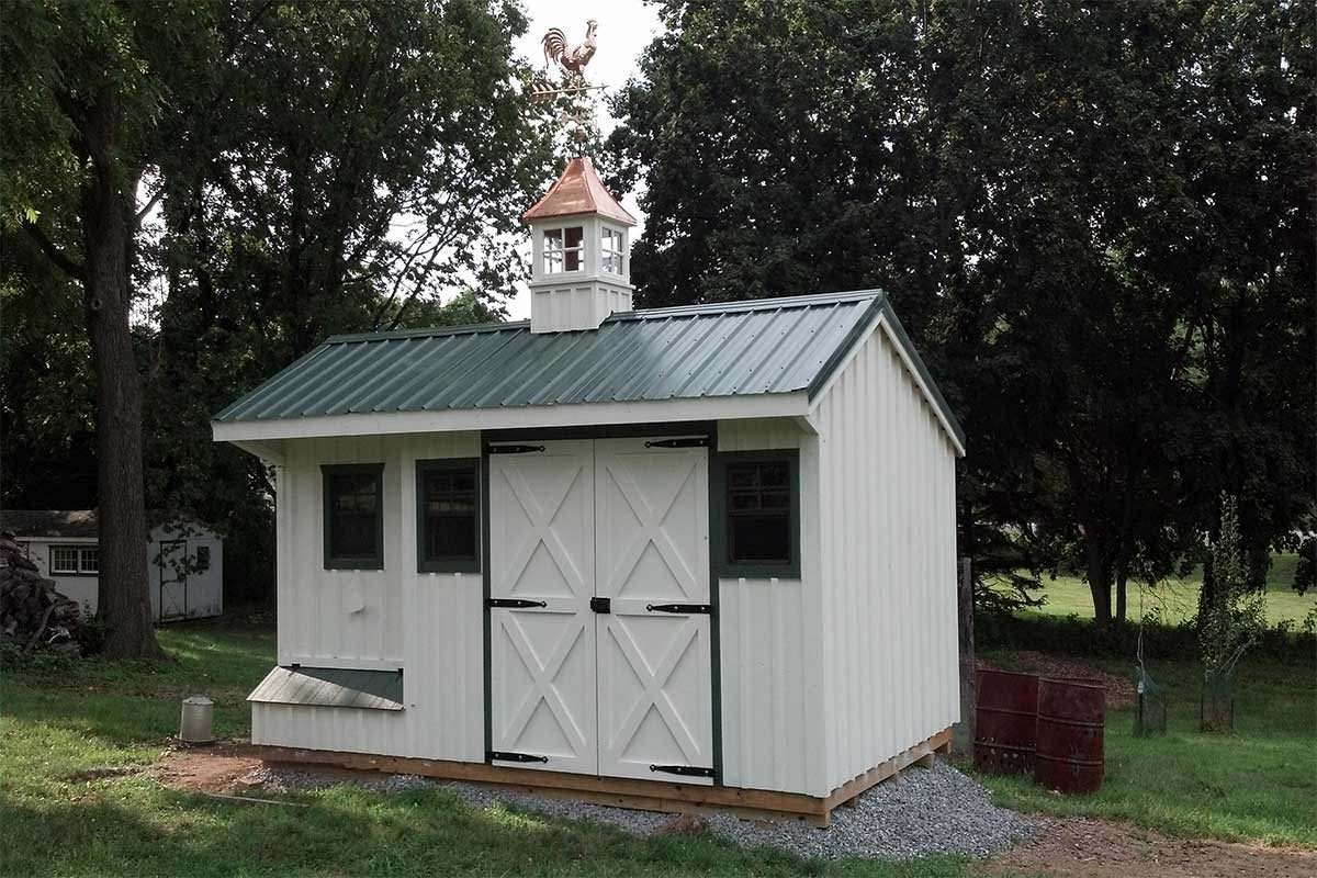 Coop Shed 10x16 white 6
