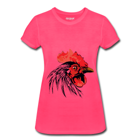 Ladys neon rooster