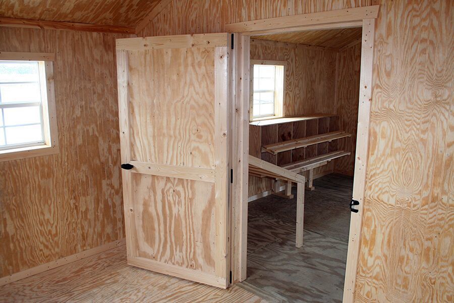 12 x 40 Backyard Chicken Coop with Built-On Run