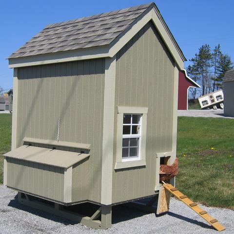 4x6 Colonial Gable Coop Kit lilcottage4x6gabeco