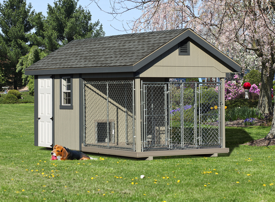 8x16 2 Box w/Feed Room 8x16-2boxkennel