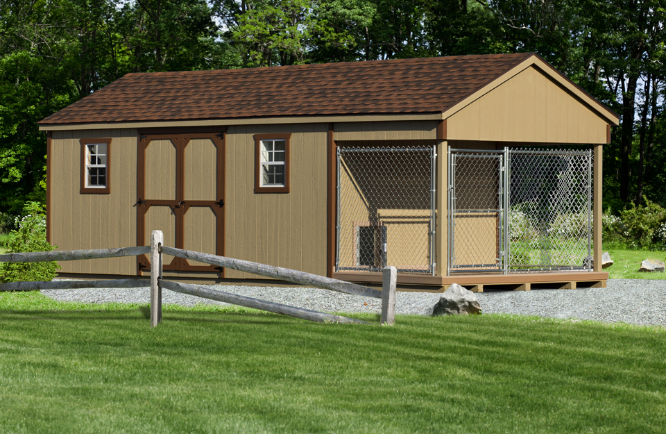 10x24 Kennel/Shed Combo 10x24kennel/shed