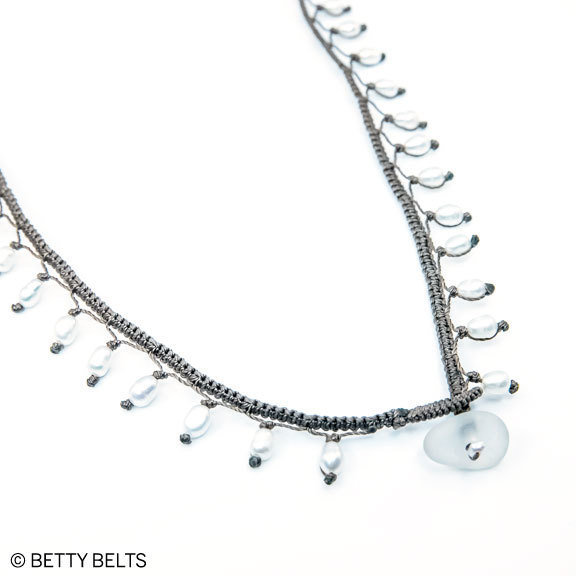 Pearl Sea Glass Necklace Tina