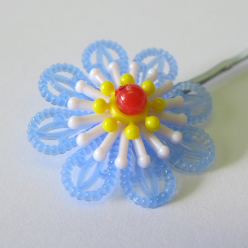 Vintage flower hair pin M 00048
