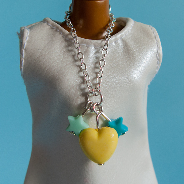 Chain necklace: Yellow Heart 00219