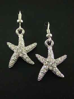 FASHION JEWELRY-STARFISH EARRINGS E1954