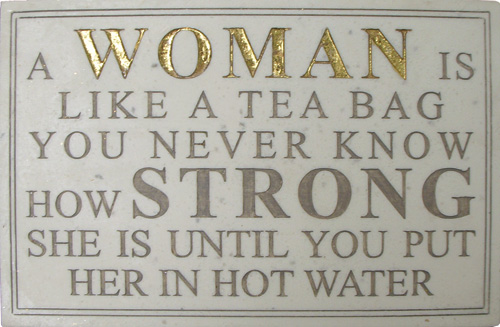 MARBLE PLAQUE-STRONG WOMAN HP2405