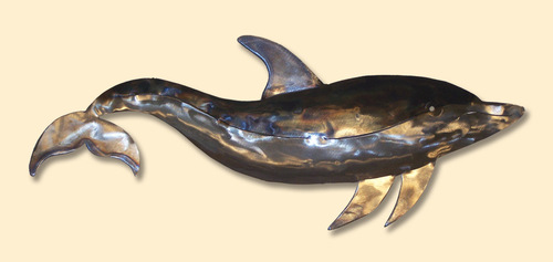 INCREDIBLE METAL WALL ART-DOLPHIN AD-DP4