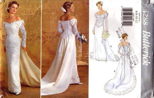 Butterick Butterick Pattern 4288 Slim Silhouette Wedding Gown Off