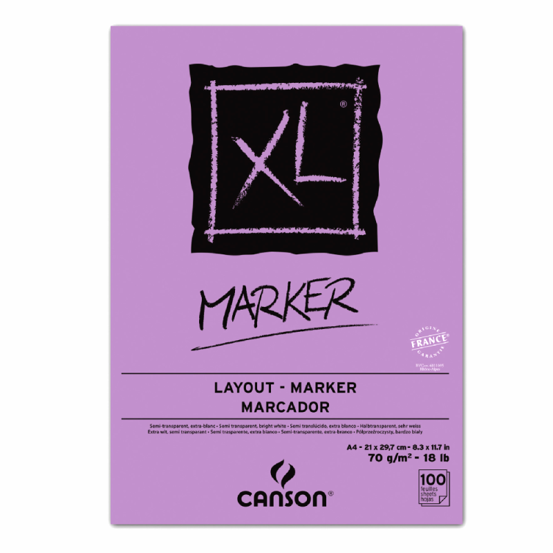 Альбом для маркеров Canson XL Marker Pad (A4, 70г/м2, 100 листов) 200297236