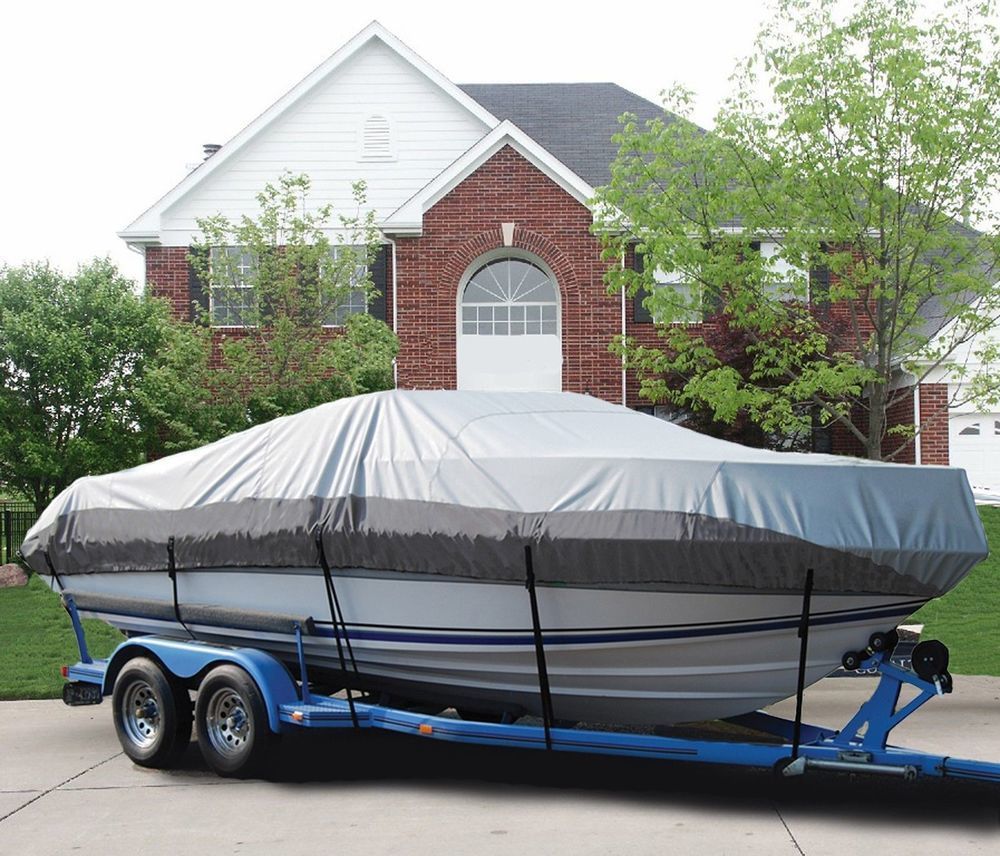 Flex Fit Boat Cover for 21'-23' V-Hull Runabout Bow Rider Boats, beam ...