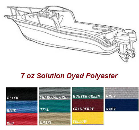 7 Oz Solution Dyed Polyester Material Boat Cover Walk Around
