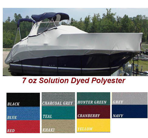 7 Oz Solution Dyed Polyester Material High Profile Cabin Cruiser