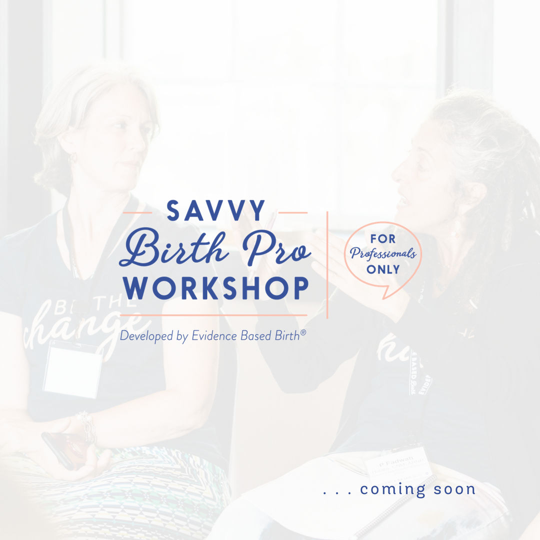 Savvy Birth Pro Workshop - Evidence Based Birth® SAVVYPRO
