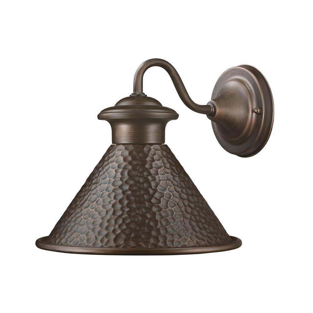 Hampton Bay Essen Antique Copper Outdoor Wall Lantern