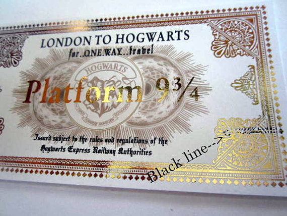 London To Hogwarts Train Ticket Fantasy Myth Magic Harry Potter