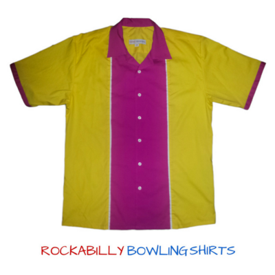 50s Retro Shirt Johnny / Yellow - Pink 50s Retro Shirt Johnny / Yellow - Pink