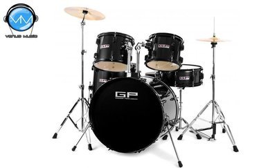 GREGGS PERCUSSION BATERÍA 5 PIEZAS NEGRA CON HARDWARE NEGRO GREGGS PERCUSSION BATERÍA 5 PIEZAS NEGRA CON HARDWARE NEGRO