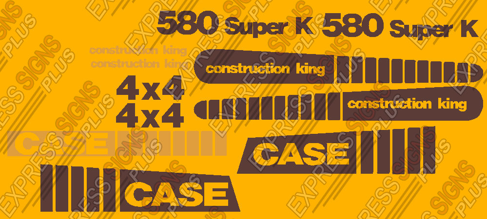 New Case 580C Loader Backhoe construction king decal sticker set decals