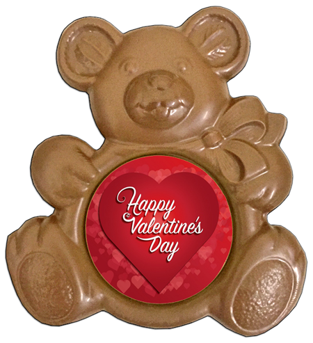 valentines day teddy bear and chocolate