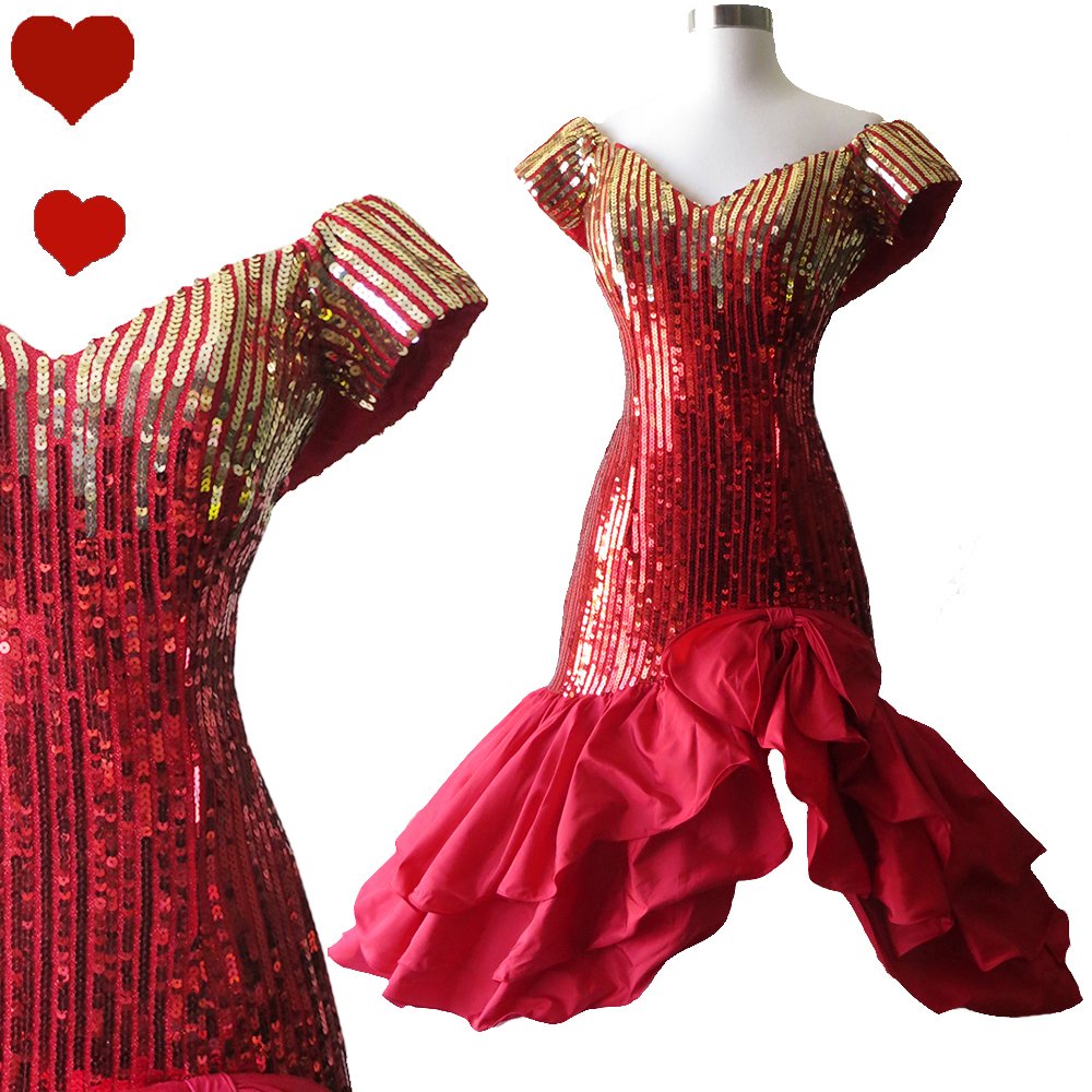 80s Sequin Prom Dress