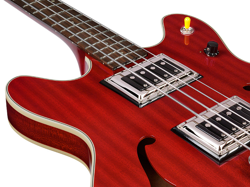 Guild Starfire II Bass - Cherry Red - Semi-Hollow Body - Dual Pickup Electric Bass Guitar